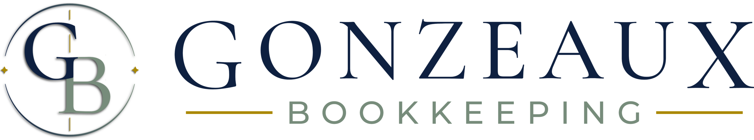 Logo - GB and Name In Line Gonzeaux Bookkeeping and Logo